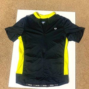 Large black and yellow Pearl iZumi biking shirt